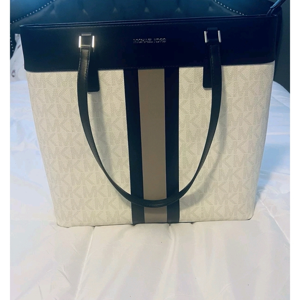 Michael Kors Black and Cream Tote Bag